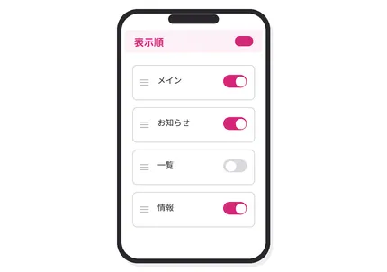 トップページの表示順切り替え