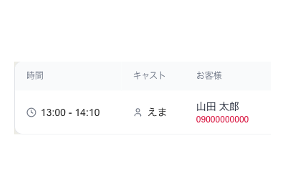 予約台帳