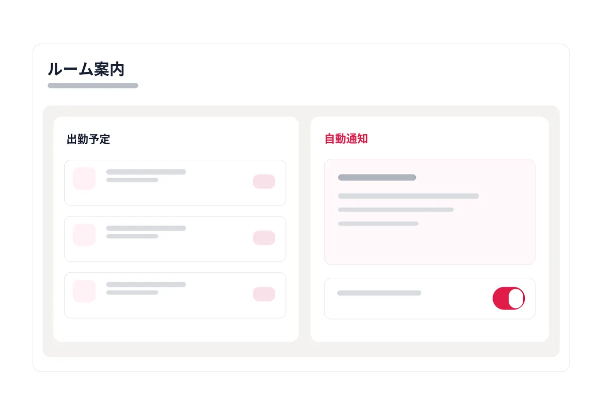 ルーム案内の自動通知