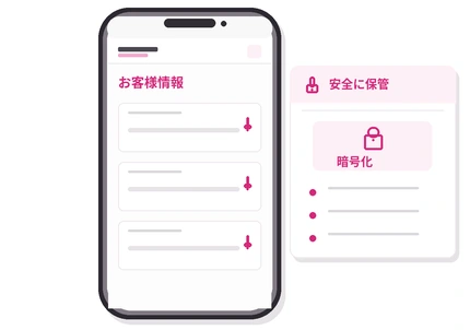 お客様の個人情報を暗号化