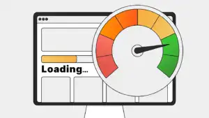 高速ロードを示すメンズエステ向けウェブサイトのイメージ.