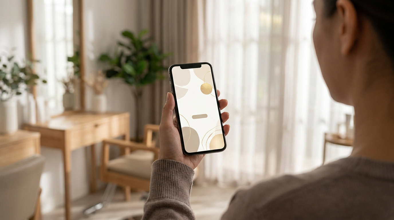 メンズエステ業界向けホームページ制作のスマホ画面例.