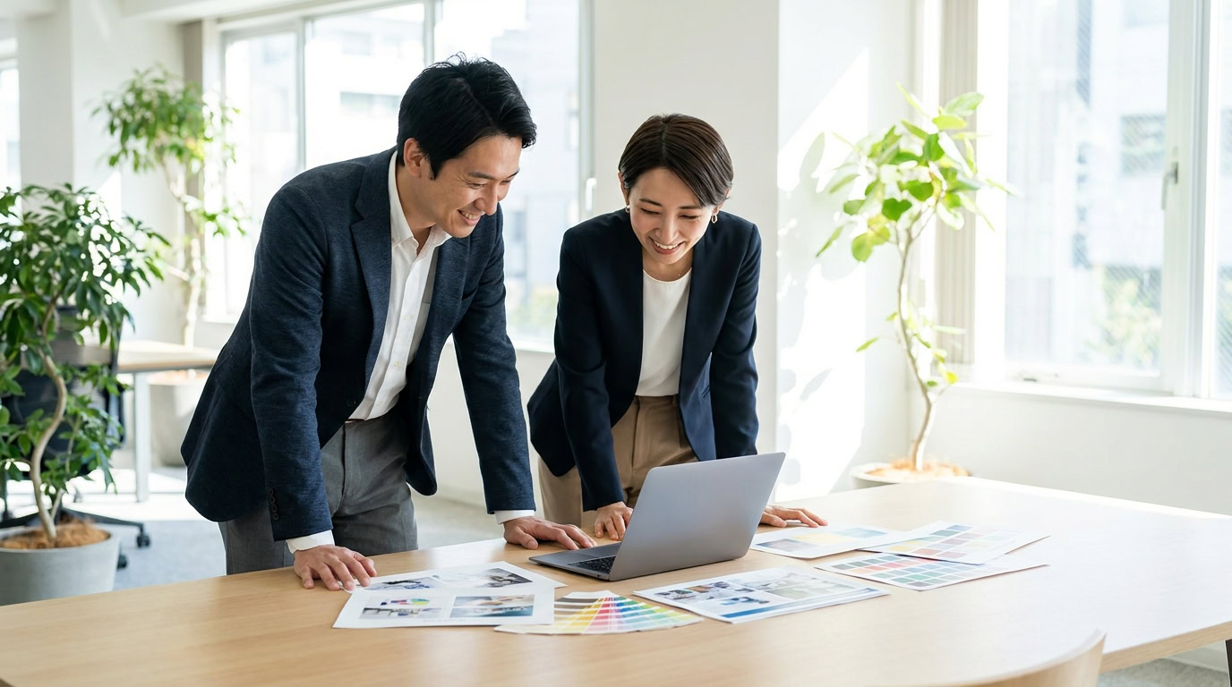 ホームページ制作会社との打ち合わせの様子